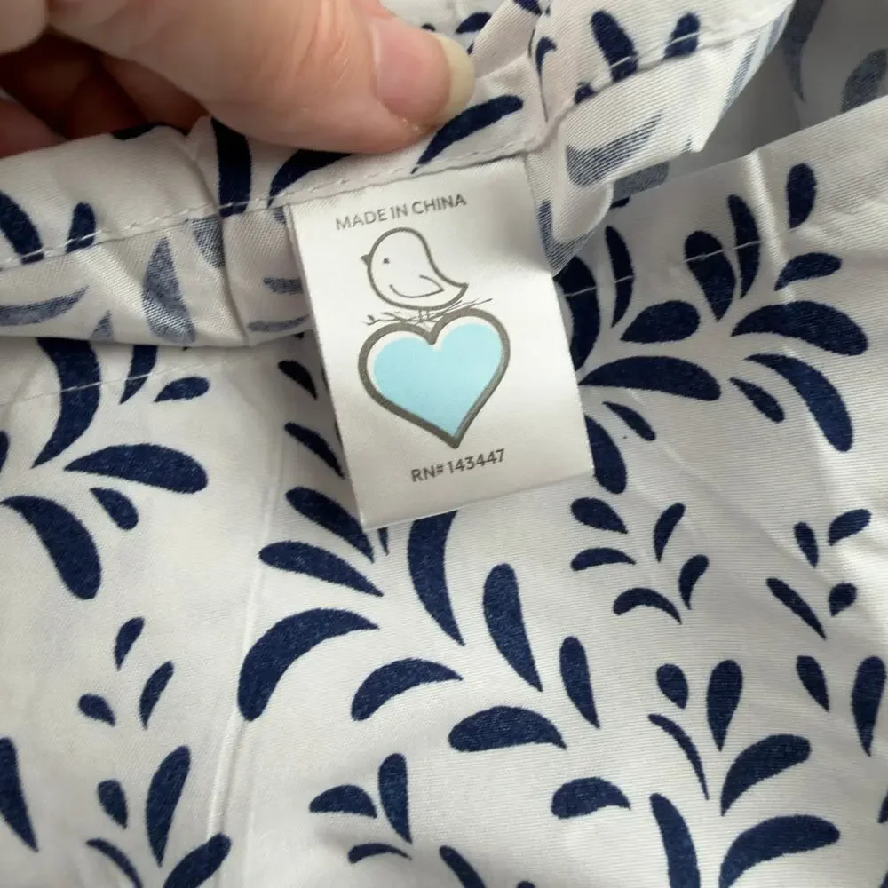 Becky Cameron Burst of Vines King Duvet 2/Shams Botanical Navy Vine NWOT